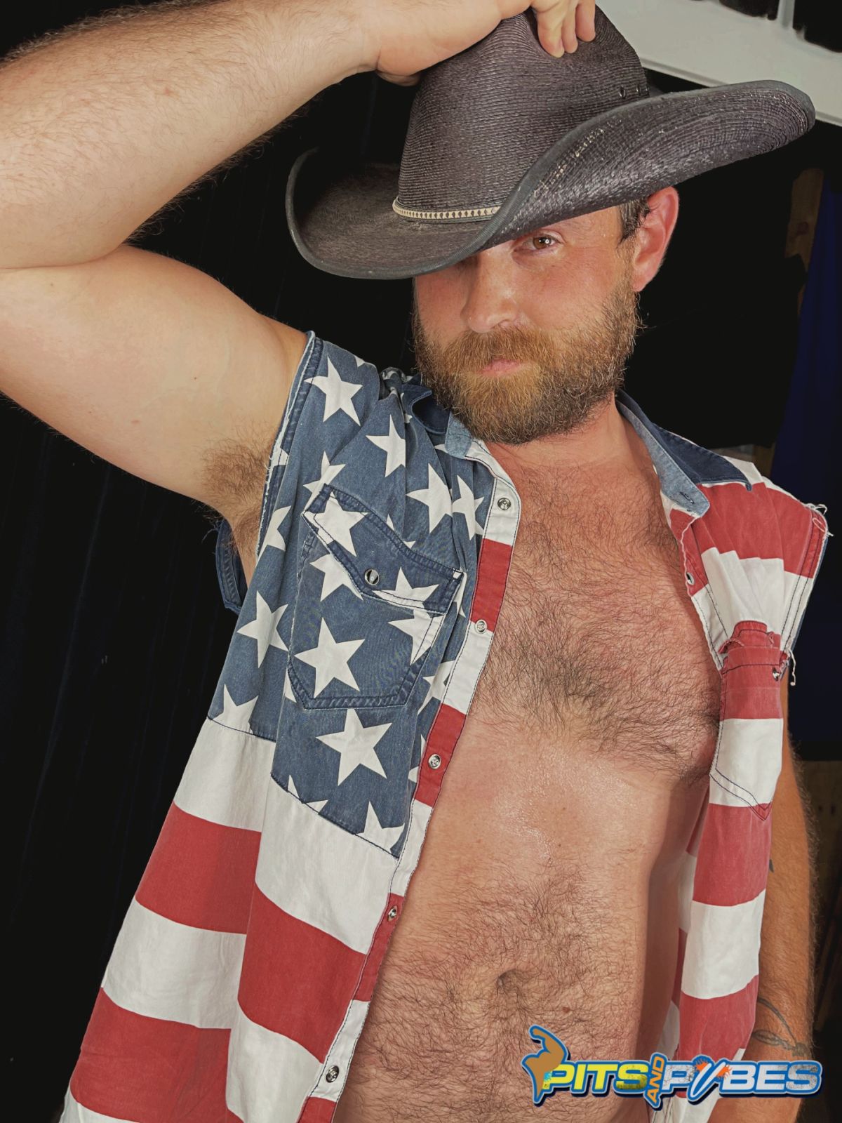 Hairy Gay Cowboy Jerks Off 2