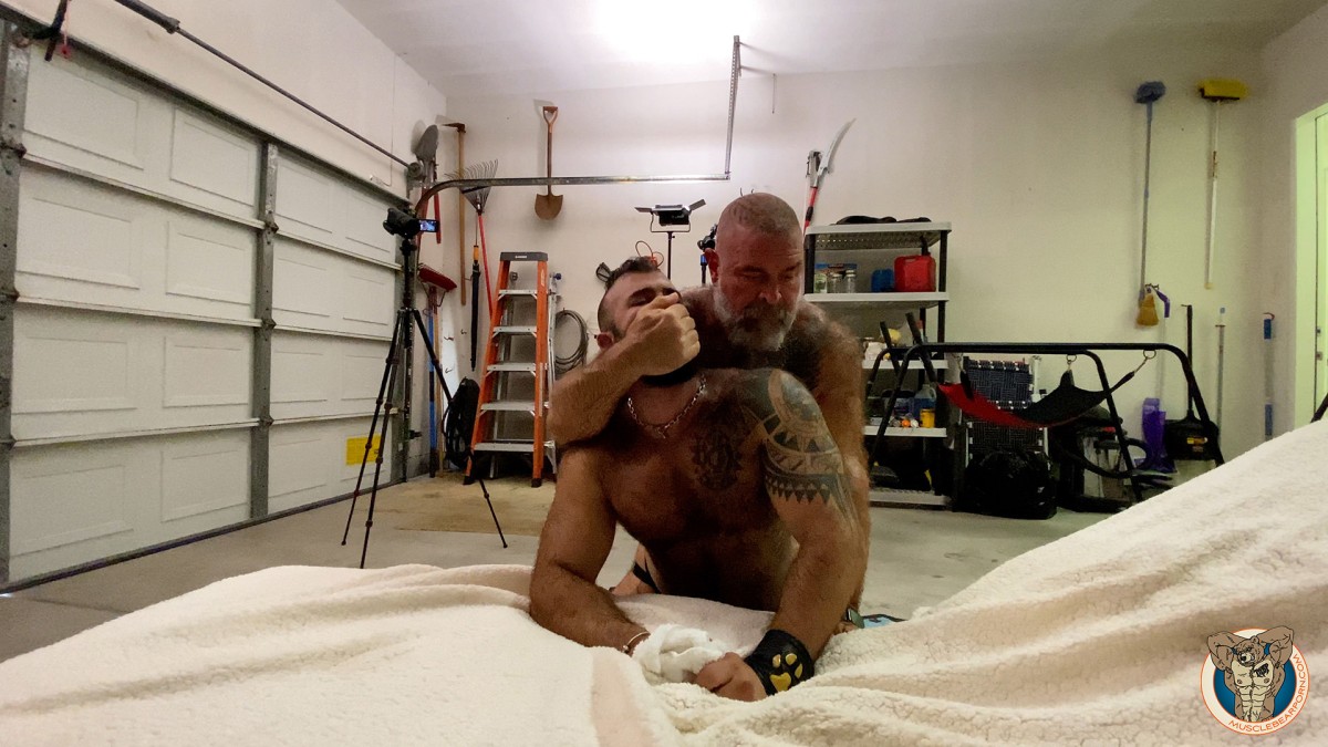Muscle Bear Will Angell Drenches Macho Dog In Piss 8