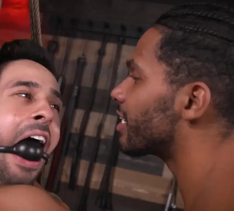 Leather Dom Tony Genius  Uses Jesse Ferrer At KinkMen 4