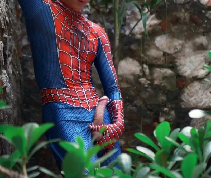 Tyler Wu Jerks Off In A Spider-Man Suit 4