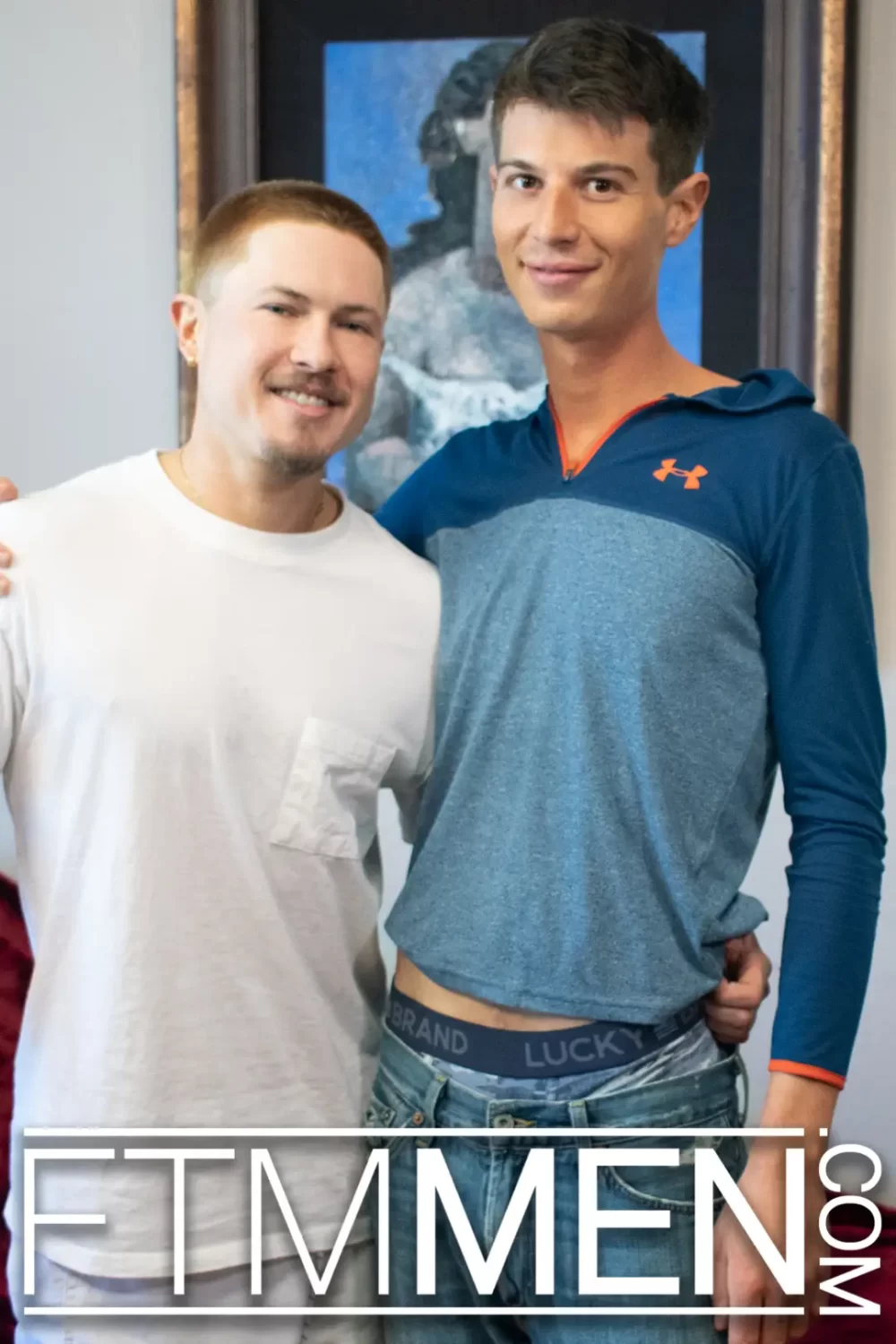 FTM Beaux James bonus hole sucks Luke Connors cock