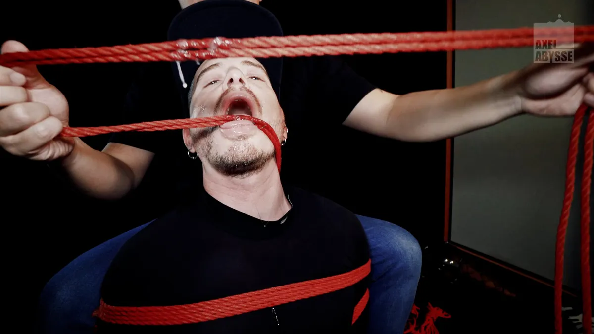 Bound Axel Abysse Enjoys Fisting & Sounding 9