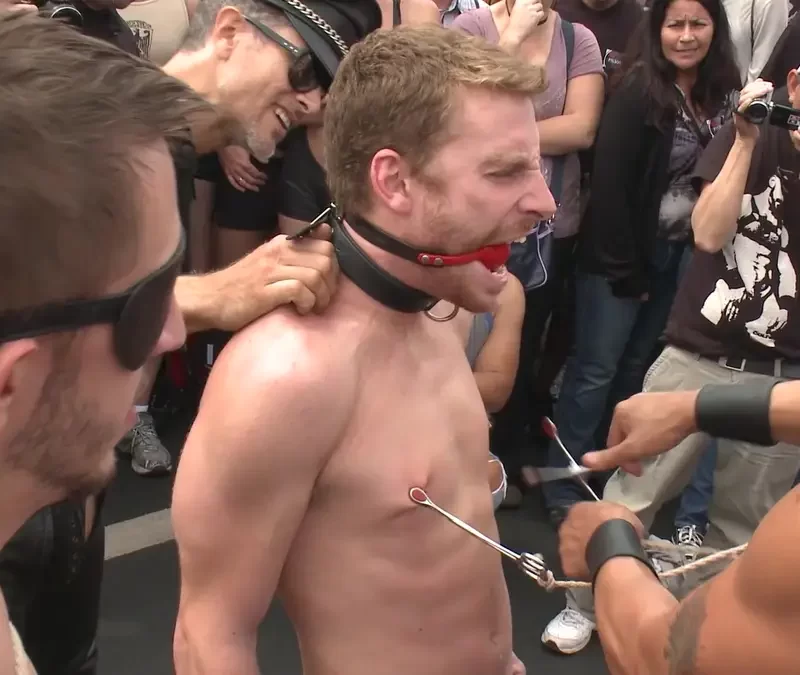 Spectacular BDSM Gang-Bang In Public 8