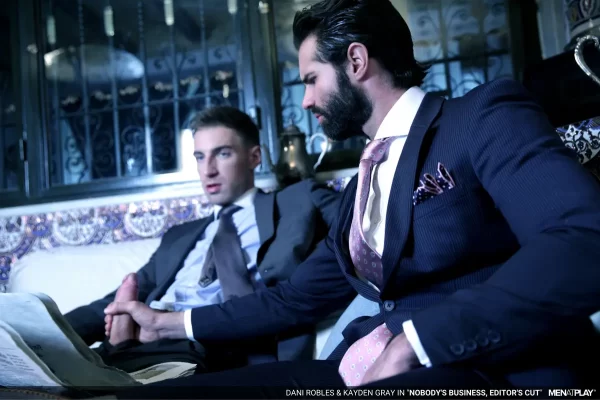 Suited Businessmen Dani Robles & Kayden Gray Do It