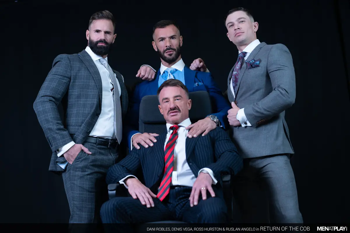 Suits Orgy With Dani Robles, Denis Vega & Ruslan Angelo 1