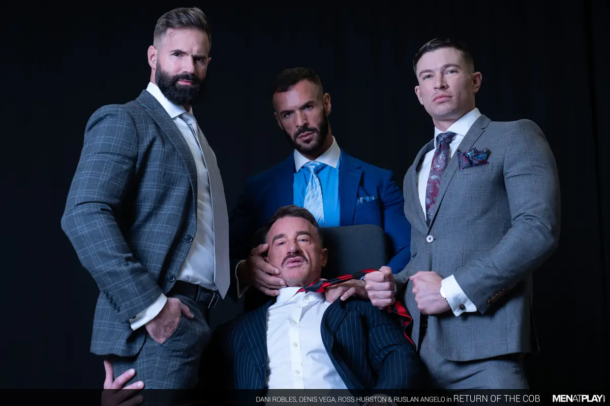 Suits Orgy With Dani Robles, Denis Vega & Ruslan Angelo 2