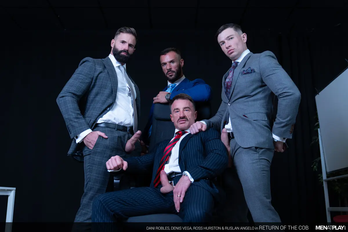 Suits Orgy With Dani Robles, Denis Vega & Ruslan Angelo 3