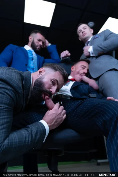 Suits Orgy With Dani Robles, Denis Vega & Ruslan Angelo 4