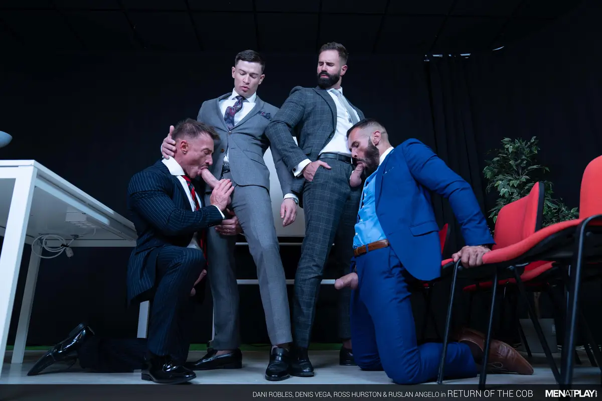 Suits Orgy With Dani Robles, Denis Vega & Ruslan Angelo 5