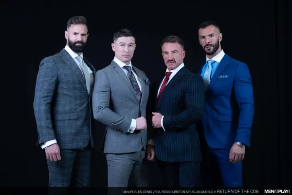 Suits Orgy With Dani Robles, Denis Vega & Ruslan Angelo