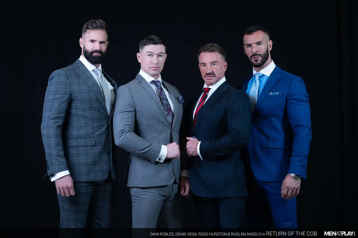Suits Orgy With Dani Robles, Denis Vega & Ruslan Angelo