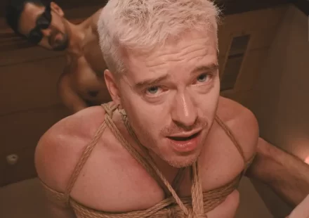 Gombe Fists Axel Abysse In Rope Bondage 6