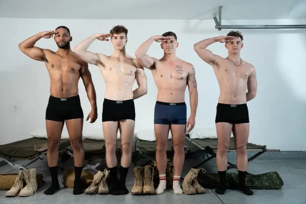 Bareback Barracks 3: The Soldiers Threesome Gay Porn 1