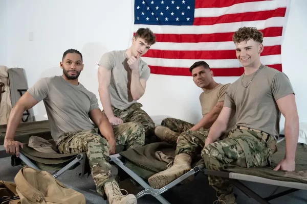 Bareback Barracks 3: The Soldiers Threesome Gay Porn