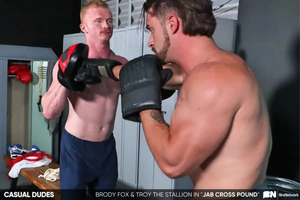 Jab Cross Pound: Brody Fox & Troy The Stallion Gay Porn 1