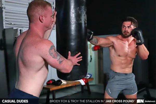 Jab Cross Pound: Brody Fox & Troy The Stallion Gay Porn 2
