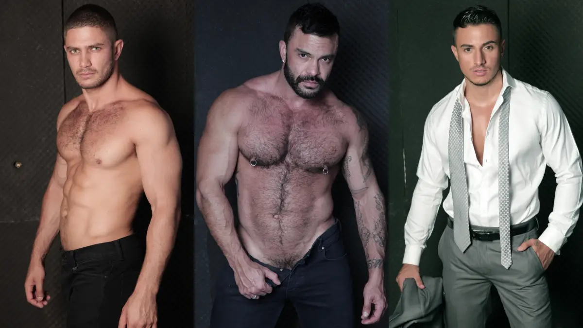 Bar Threesome: Dato Foland, Klein Kerr, & Rogan Richards Gay Porn
