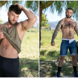 Drew Valentino & Heath Halo In A Sweaty Worship Scene Gay Porn 15