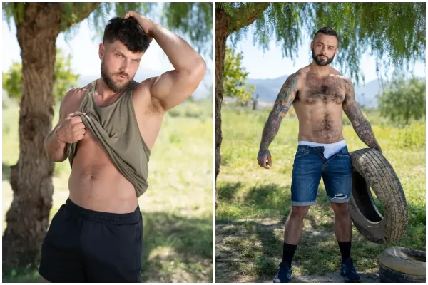 Drew Valentino & Heath Halo In A Sweaty Worship Scene Gay Porn 15