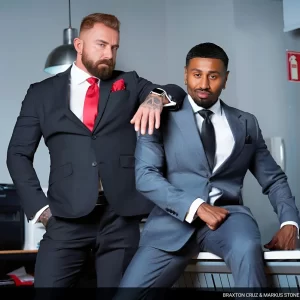 Hot Suit Fetish Porn Action With Braxton Cruz & Markus Stone Gay Porn 8