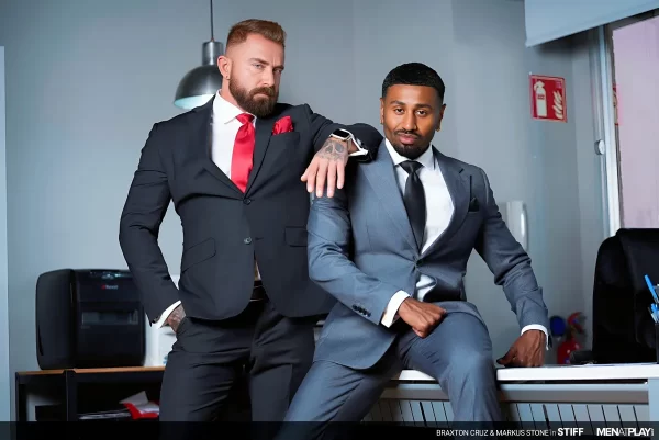 Hot Suit Fetish Porn Action With Braxton Cruz & Markus Stone Gay Porn 8