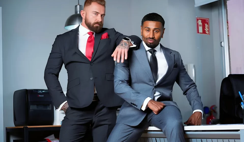 Hot Suit Fetish Porn Action With Braxton Cruz & Markus Stone Gay Porn 8