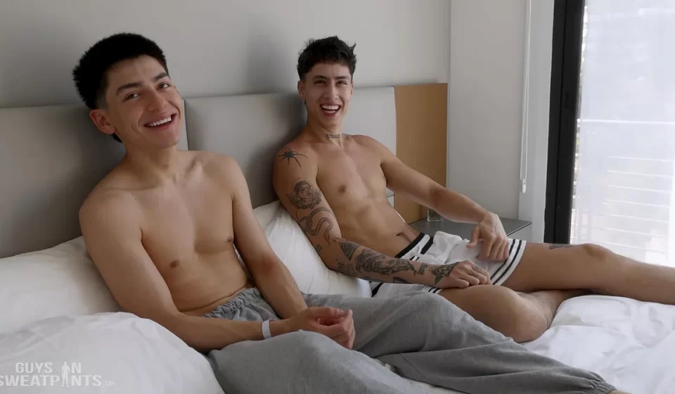 Isaac Bottoms For Angel Elias At Guys In Sweatpants Gay Porn