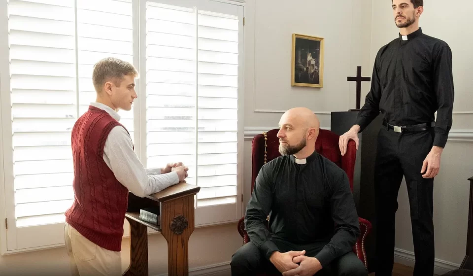 Priests Adam Snow & Eddie Patrick Fuck Flynn Fenix Gay Porn