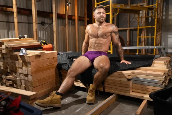 Spit & Cum: Andrew Rage, Scott Braun, River North, & David Rage Gay Porn 5