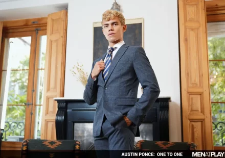 Austin Ponce With Dildo & Suit For Men At Play Gay Porn