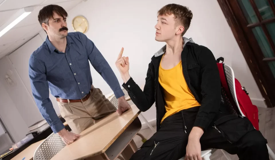 Desk Art: Ezra Mahomes & Seb Leblan Gay Porn