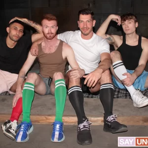 Lance Woods Bottoms For 3 Soccer Players Gay Porn