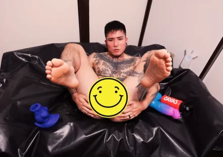 Yoshi Kawasaki's Big Dildo Solo Gay Porn