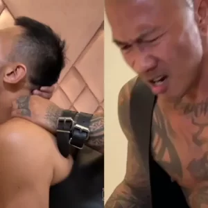 Asian Leather Foursome With Damian Dragon Gay Porn