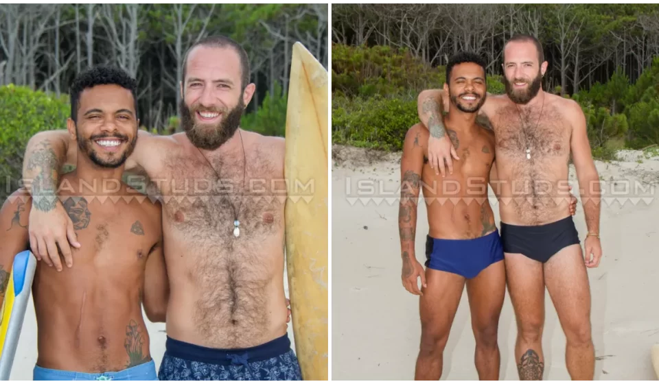 Brazilians Enzo & Felipe Are So Hot On Island Studs! Gay Porn