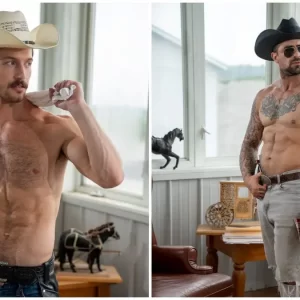 Saddle Uptown: Horny Gay Cowboys Ryan Bones & Theo Dore Do It Gay Porn 18