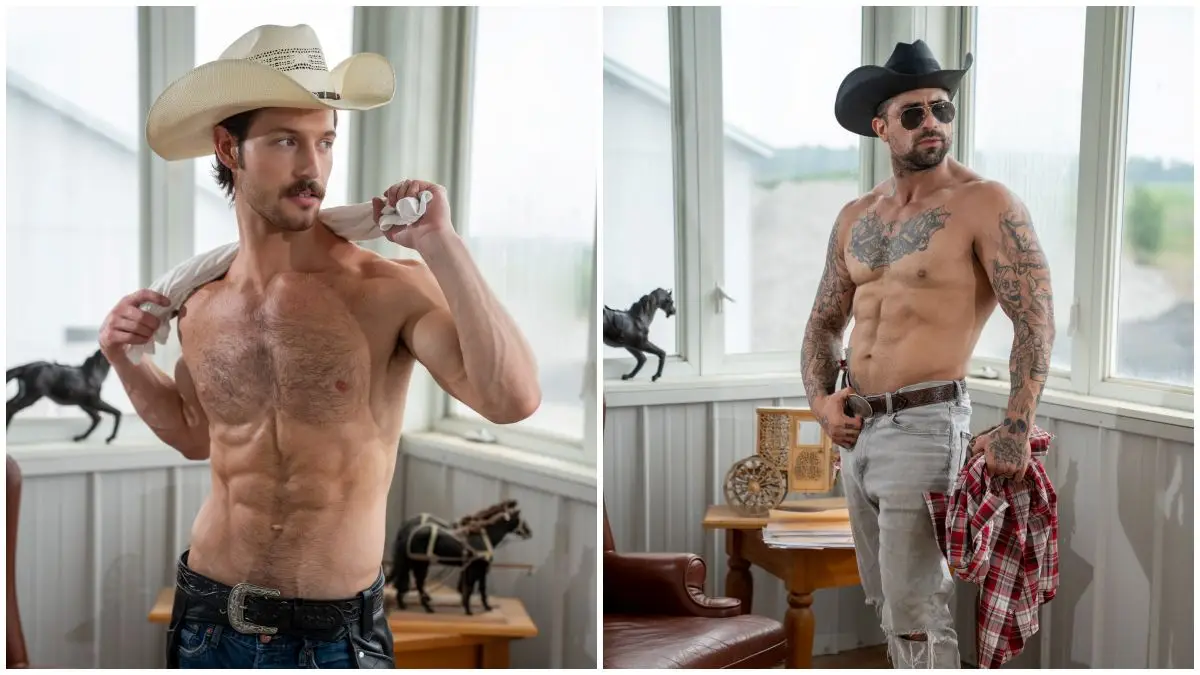 Saddle Uptown: Horny Gay Cowboys Ryan Bones & Theo Dore Do It Gay Porn 18
