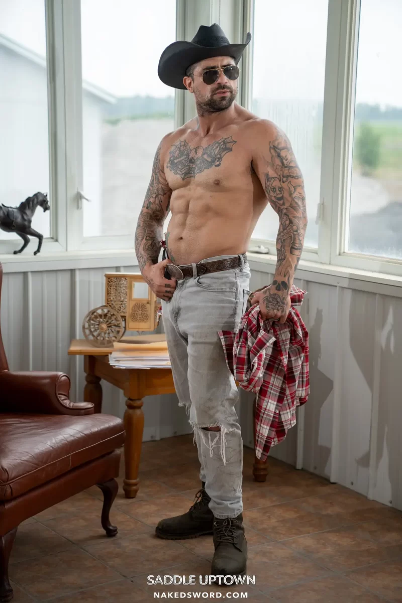 Saddle Uptown: Horny Gay Cowboys Ryan Bones & Theo Dore Do It Gay Porn
