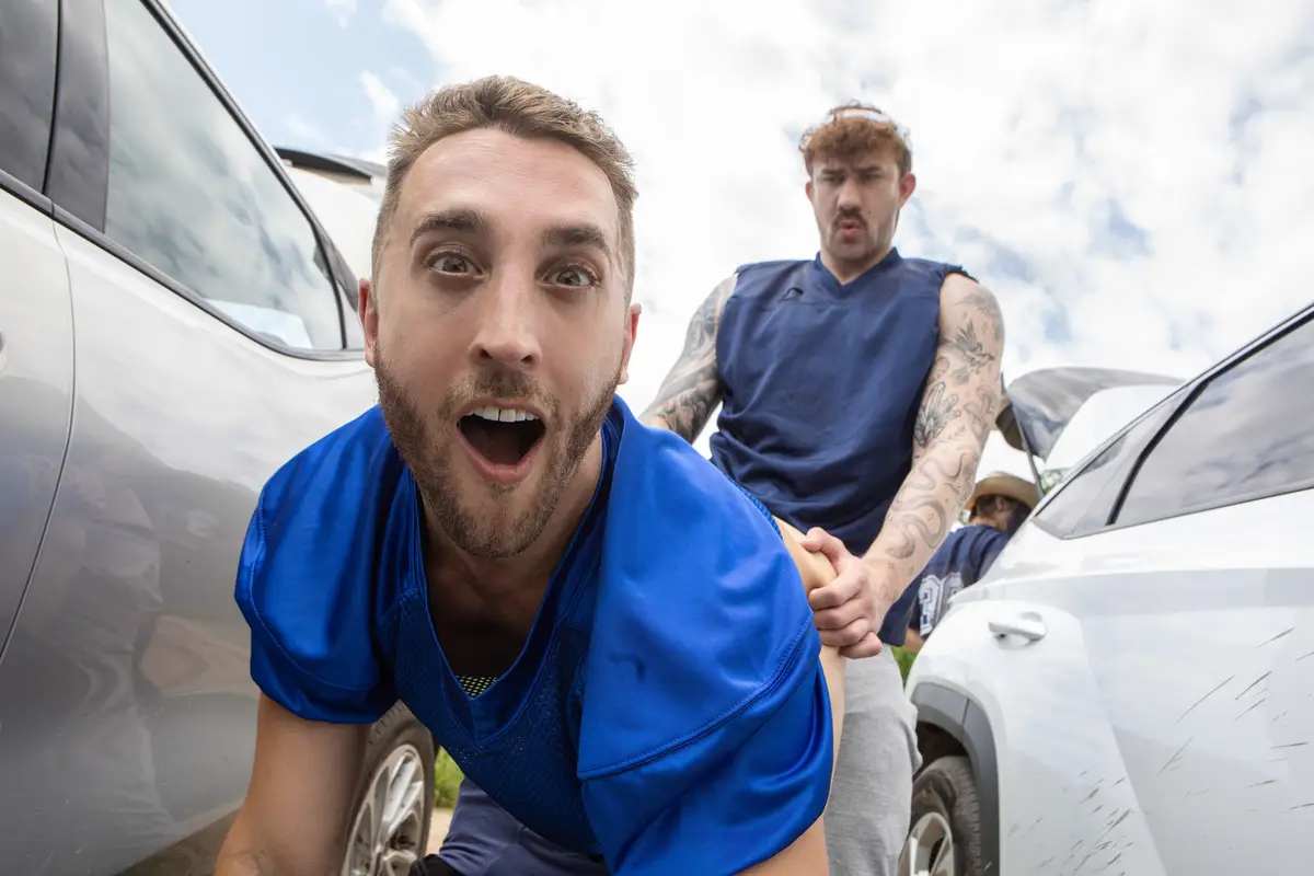 Tailgate Cum Fiesta: Adam Banks & Evan Jordie Gay Porn 5