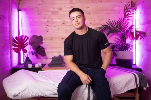 Cole Black & Seb Leblan In Massaging His Stiffness Gay Porn 1