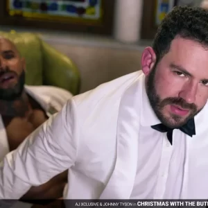 Christmas With The Butler: AJ Xclusive & Johnny Tyson Gay Porn
