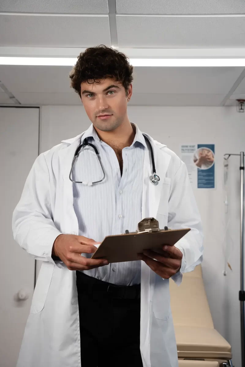 Doctor Mike Monroe Takes William Seed's Temperature Gay Porn 1