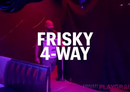 Frisky 4-Way's Bareback Bear Bash Gay Porn