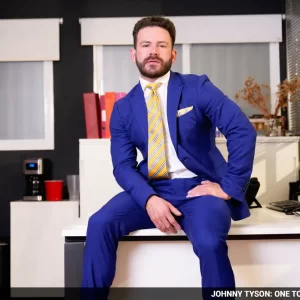 Johnny Tyson Masturbates In A Blue Suit Gay Porn