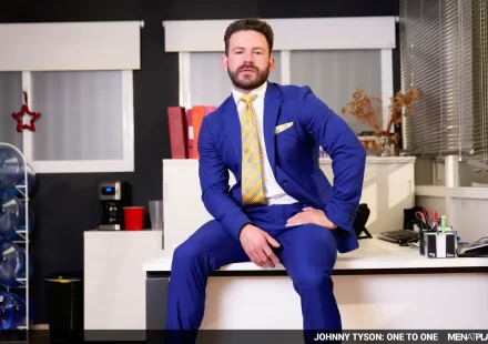 Johnny Tyson Masturbates In A Blue Suit Gay Porn