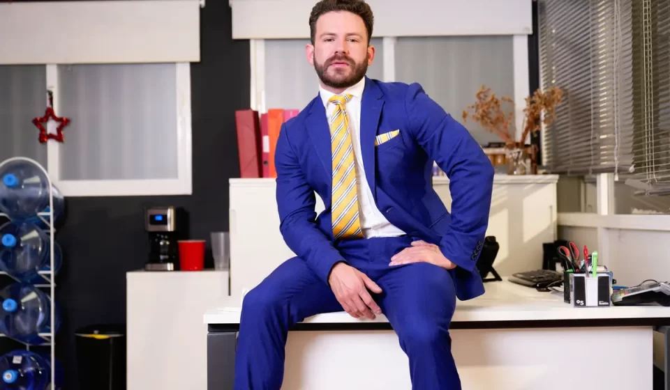 Johnny Tyson Masturbates In A Blue Suit Johnny Tyson Masturbates In A Blue Suit Gay Porn