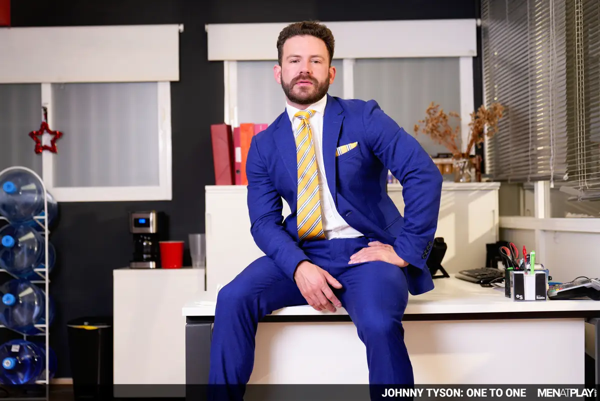 Johnny Tyson Masturbates In A Blue Suit Gay Porn