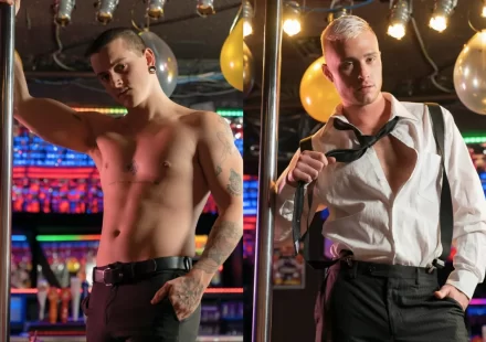 New Years Striptease Party With Aiden Jacobs & Harvey Sid Gay Porn