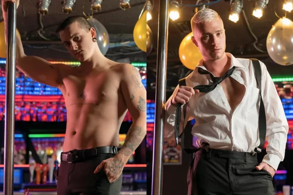 New Years Striptease Party With Aiden Jacobs & Harvey Sid Gay Porn