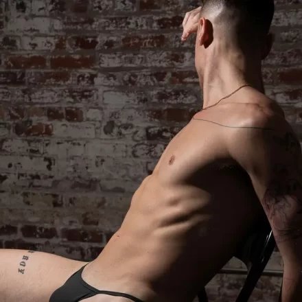 Black & White Erotic Art: Scar Puss Wrecks His Hole With Glass Dildos Gay Porn